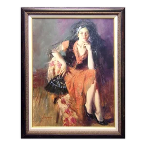 Pino "Dreaming Madrid" Hand Signed & Embellished Giclee on Canvas with Custom Frame