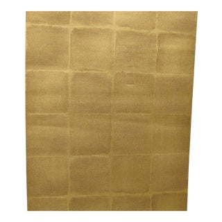 Schumacher Wallpaper Komoro Square in Gold For Sale