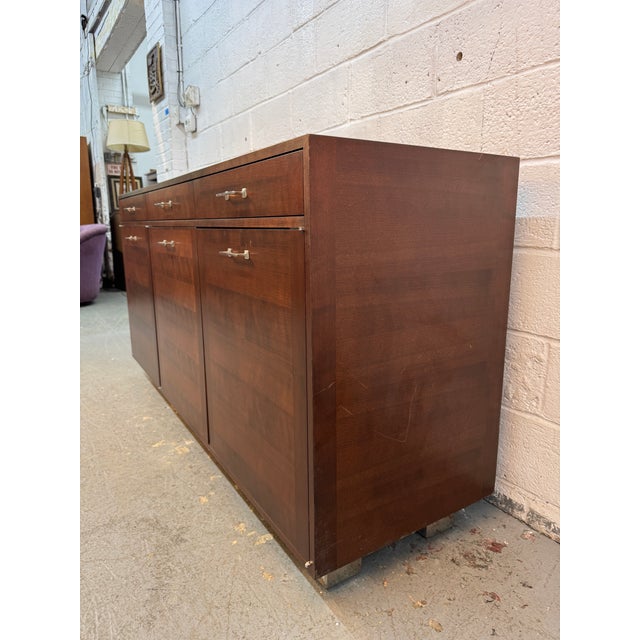 Late 20th Century Vintage Modern Walnut Office Credenza For Sale - Image 5 of 17