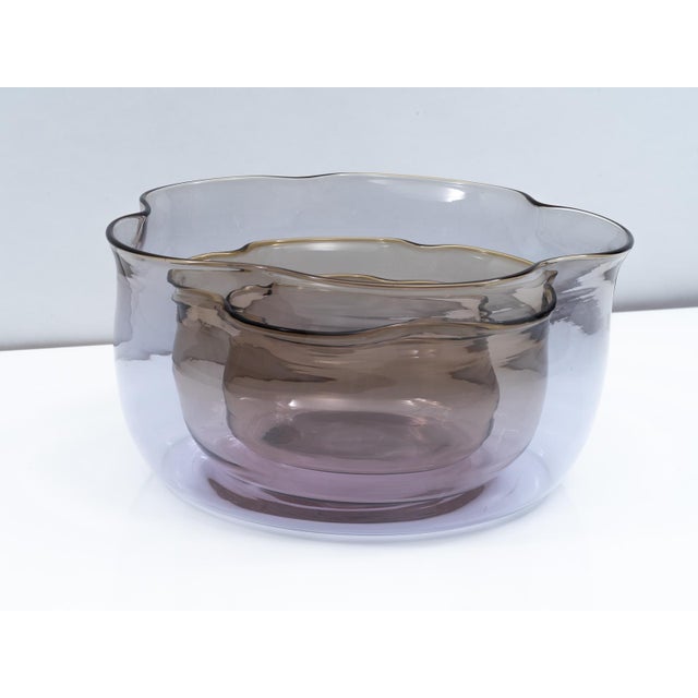 2000 - 2009 Set of 3 "Tulipani" Blown Glass Nesting Vases by Sergio Asti for Salviati, 2003 For Sale - Image 5 of 11