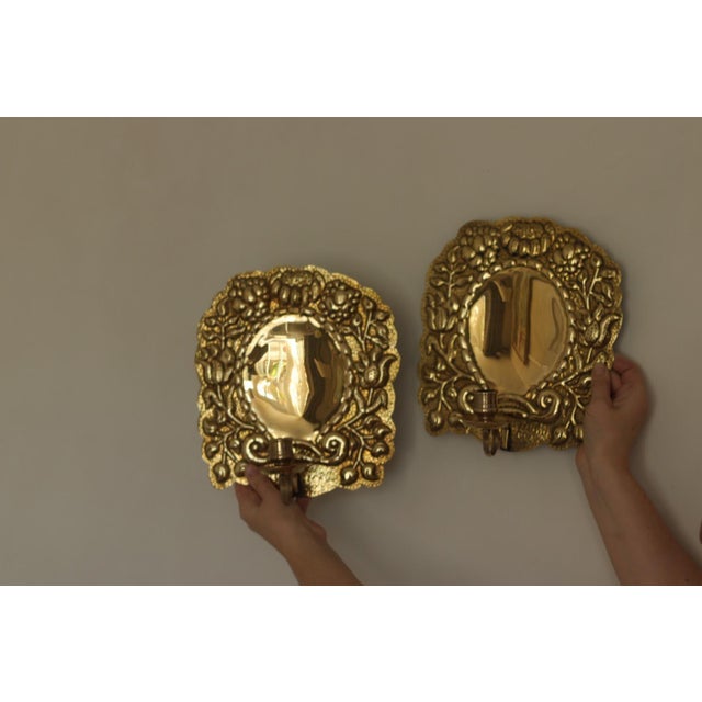Mid-Century Modern Mid-Century Modern Swedish Brass Sconces, Set of 2 For Sale - Image 3 of 18