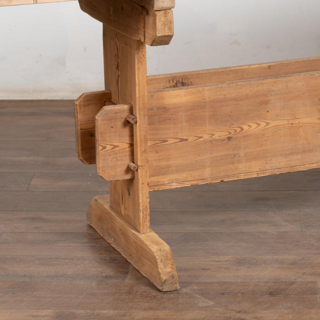 19th Century Rustic Swedish Work Table Console For Sale - Image 9 of 12