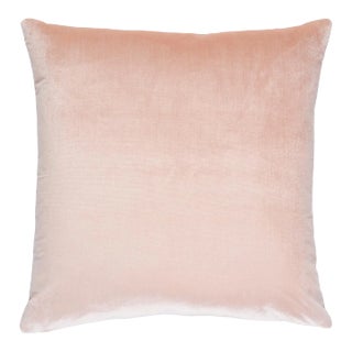 Schumacher Venetian Silk Velvet Pillow 18" in Petal For Sale