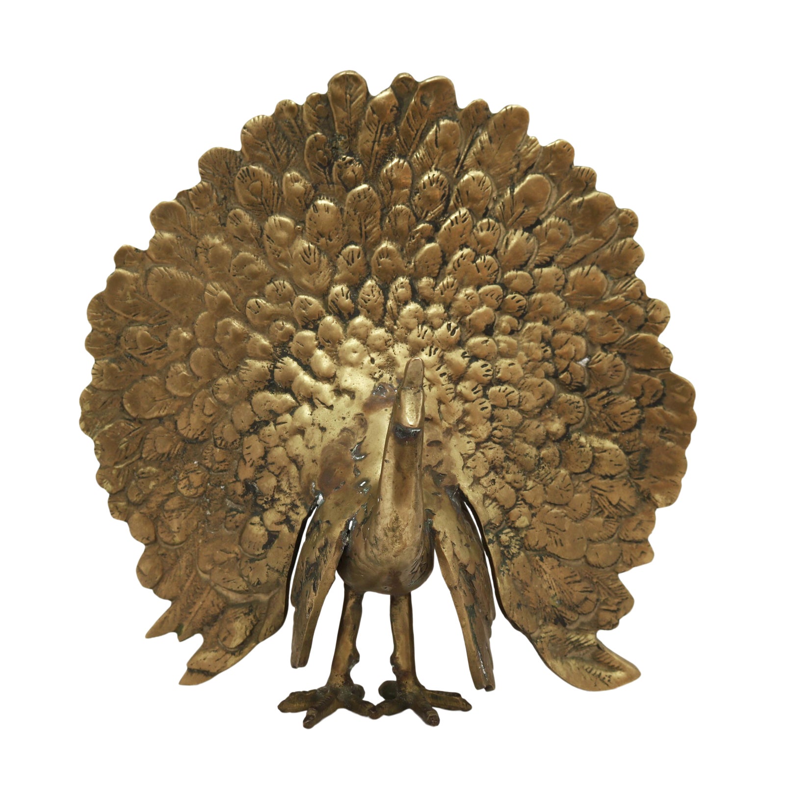 Vintage Brass Peacock Figurine Chairish