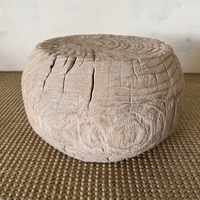 15"D x 9.5"H Crafted from solid elm wood, this sculptural stump showcases the natural beauty and character of organic...
