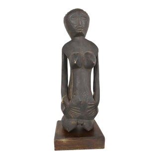 Early 20th Century Nupe Seated Figure on Custom Base Nigeria For Sale
