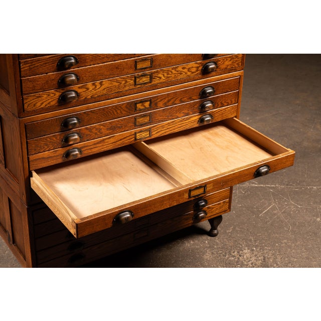 Antique Four-Stack Flat File by Economy For Sale In Chicago - Image 6 of 12