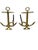 Metal Pair of Brass Nautical Andirons For Sale - Image 7 of 7