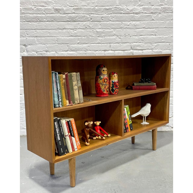 Mid Century Modern Bookcase | Danish Bookshelf Tapered Legs, C. 1960’s - Only One Available For Sale In New York - Image 6 of 14