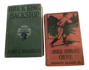 Brick King Backstop and Charlie Codman's Cruise Vintage Books - a Pair