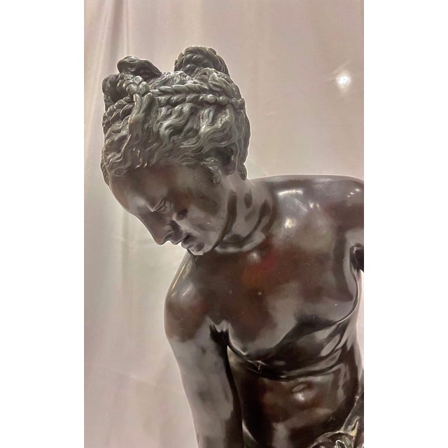 19th Century French Bronze Figure "Venus Emerging From the Bath" After Allegrain - 33" Tall For Sale - Image 9 of 18