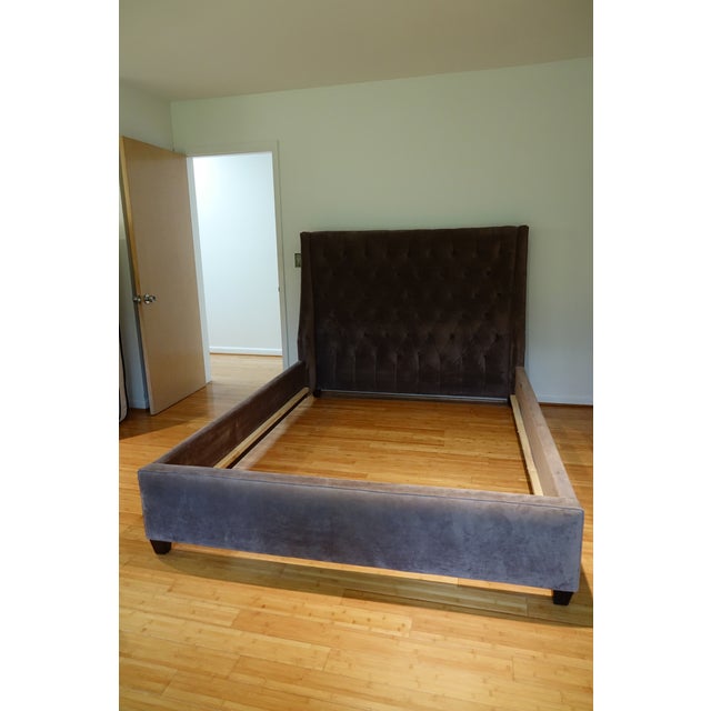 Arhaus Devereaux Otter Gray Tufted Queen Bed Chairish