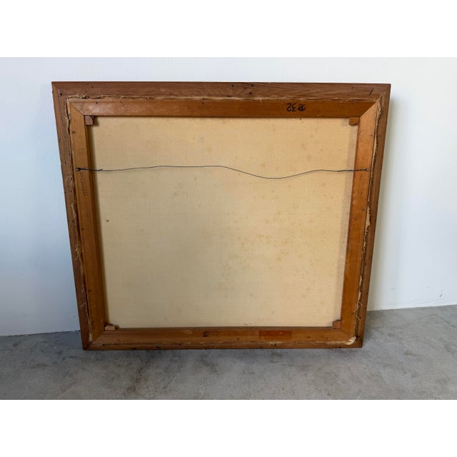 1960s Vintage Turner Still Life Oil on Canvas Painting in Wood Frame For Sale - Image 12 of 12