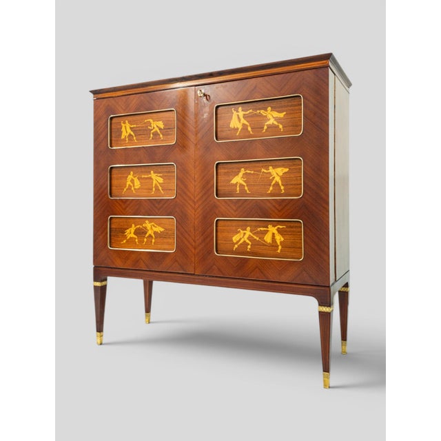 Mid-Century Italian Inlaid Sideboard or by Paolo Buffa, 1958 For Sale - Image 12 of 18
