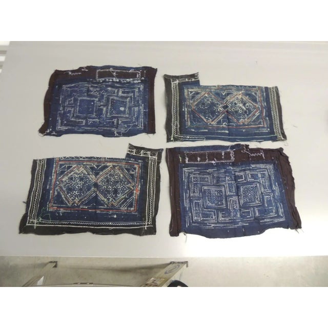 2010s Vintage Asian Textile Fragments to Frame Set of 4 For Sale - Image 5 of 6