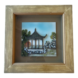 Vintage Asian Style Shadowbox Picture