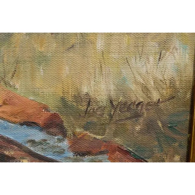 1940s Joseph Yeager Farmhouse Road Landscape Circa 1940-1960 For Sale - Image 5 of 6