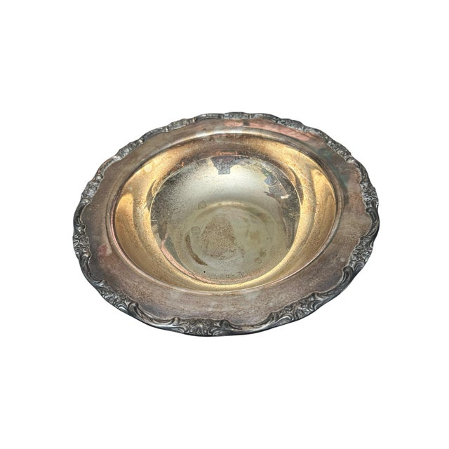 This item appears to be a vintage silver-plated decorative bowl, possibly produced by a brand such as WM Rogers, Towle, or...