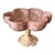 1970s Italian Pink Marble Scalloped Pedestal Bowl For Sale