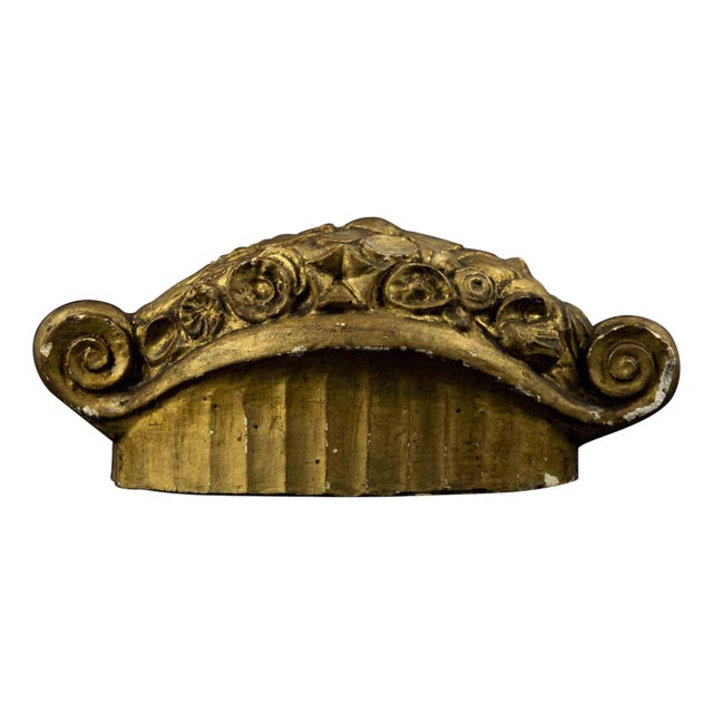 Gilded Terracotta Centerpiece, Italy, Mid-20th Century For Sale