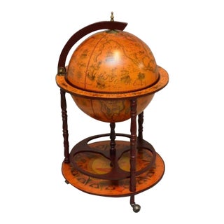 Mid Century Globe Bar Cart For Sale