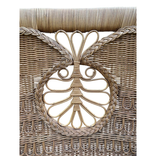 Late 20th Century Late 20th Century Ralph Lauren Safari Collection Tan Wicker Rocking Chair For Sale - Image 5 of 18