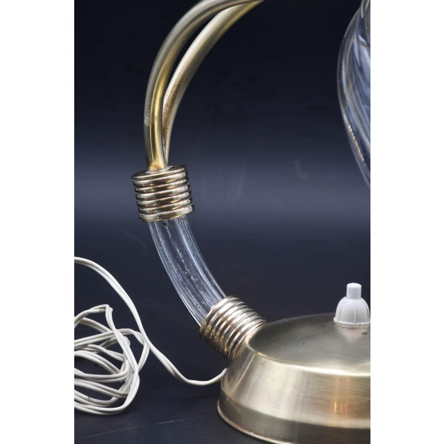 Art Deco 1940s Art Decò Murano Glass Barovier E Toso Table Lamp For Sale - Image 3 of 10