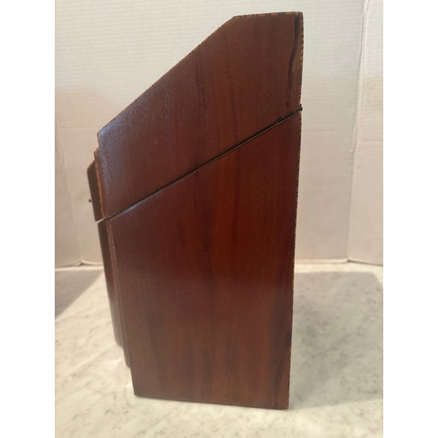 English Pair of 19th Century Mahogany Letter Boxes With Satinwood Inlay For Sale - Image 3 of 10