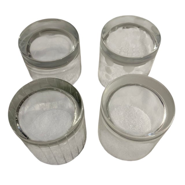 Vintage Glass Double Old Fashioned Whiskey Glasses by Mikasa, 'Cheers' Collection - Set of Four For Sale - Image 9 of 9