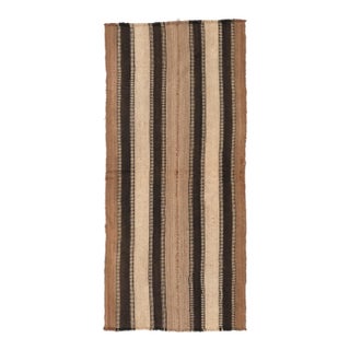 Decorative Brown Vintage Kilim Rug - 2`11″ X 6`4″ For Sale