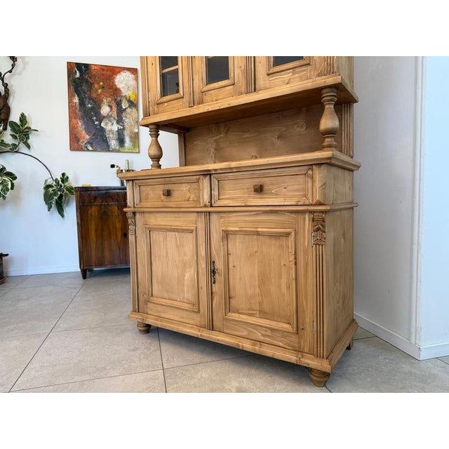 Paint Wilhelminian Style Kitchen Display Cupboard For Sale - Image 7 of 14