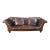 Late 20th Century Baker Furniture Stately Homes Tufted Brown Leather & Walnut Chatsworth Sofa For Sale