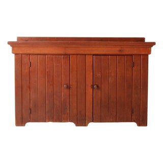 Antique Primitive Wood Dry Sink Cabinet For Sale