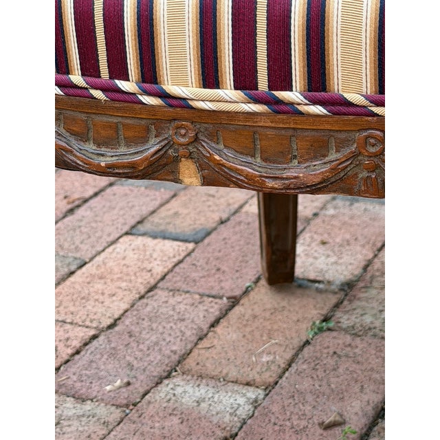 1900 - 1909 Early 20th Century English Style Neoclassical Arm Chairs, Pair For Sale - Image 5 of 11