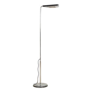 Mid Century Modern Mezzaluna Black Floor Lamp by Bruno Gecchelin For Sale
