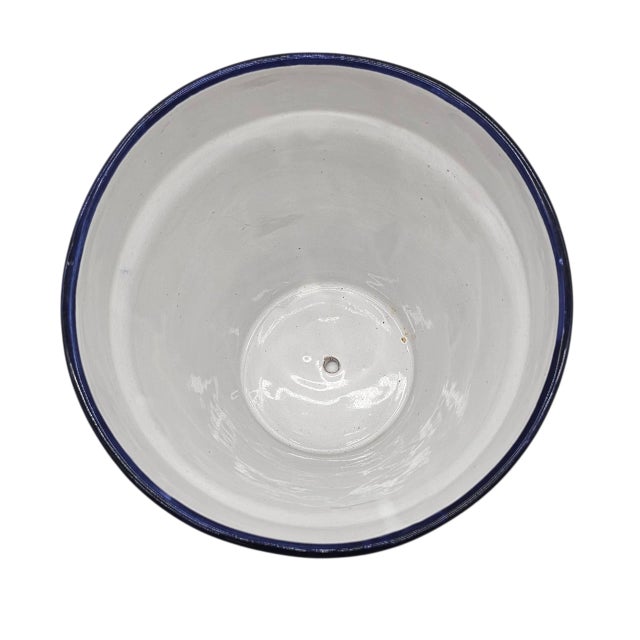 Large Hand-Painted Talavera Ceramic Planter – Mexican Folk Art Pottery Vessel For Sale In San Francisco - Image 6 of 7