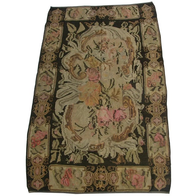 19th Century Antique Bessarabian Floral Rug 10'1'' X 6'4'' For Sale - Image 5 of 5