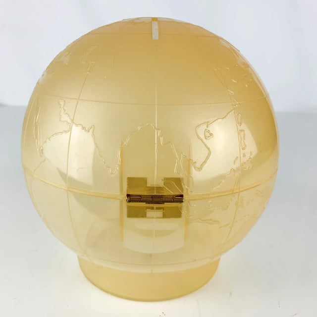 Vintage Lucite Acrylic Planet Earth Globe Hinged Bank Mid Century Modern Atomic For Sale - Image 4 of 9