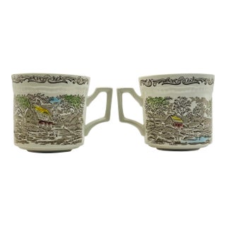 1930s “Shakespeare's Sonnets” Scenic Coffee Cups- a Pair For Sale