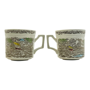 1930s “Shakespeare's Sonnets” Scenic Coffee Cups- a Pair