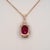 Red 1.7Ct Madagascar Ruby Pendant With Natural Diamond Accent: Solid 14k Gold, 8x6mm For Sale - Image 8 of 8