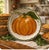 Shabby Chic Hand Painted 1997 Laurie Gates Pumpkin Pie Dish for Williams Sonoma. Sculpted Why Rim. Fall Decor. Thanksgiving For Sale - Image 3 of 3