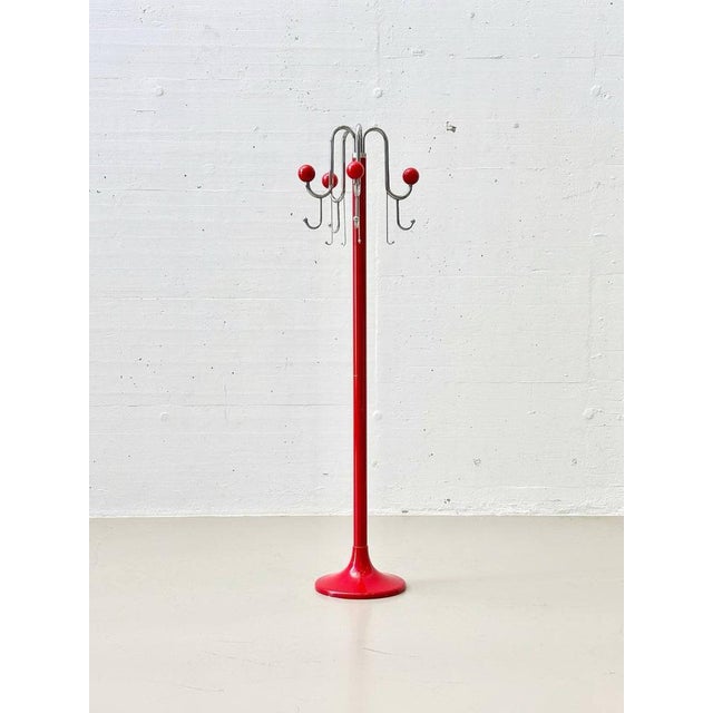 Mid-Century Modern Mid-Century Modern Wardrobe in Red from LHT Bologna, 1980s For Sale - Image 3 of 13