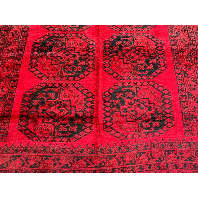 2000 - 2009 Vintage Afghan Turkmen Ersari Elephant Foot Rug - 10'7" X 7'3" For Sale - Image 5 of 13