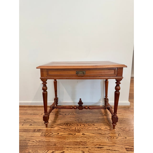 Antique French Louis XVI Style Fruitwood Writing Table/Vanity For Sale - Image 4 of 14