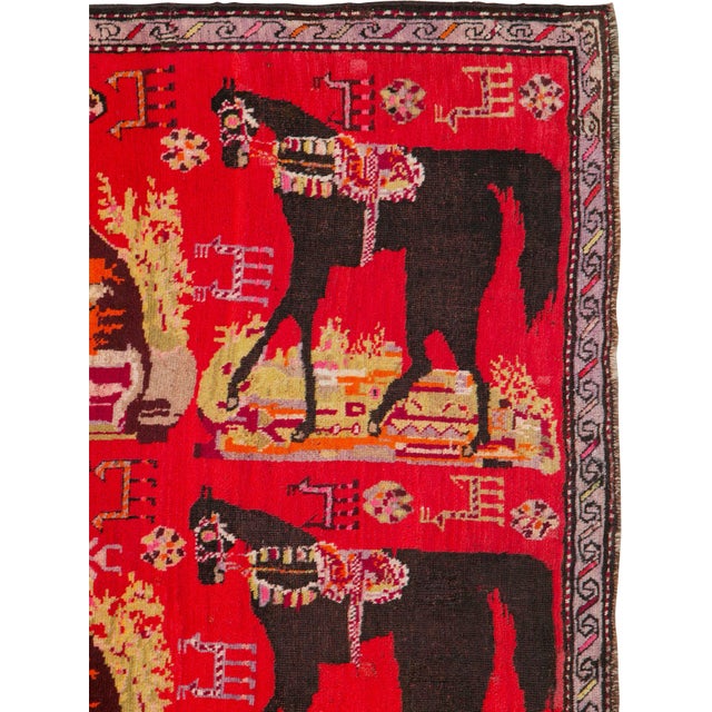 Rustic Galerie Shabab Collection Early 20th Century Caucasian Karabagh Rug For Sale - Image 3 of 10