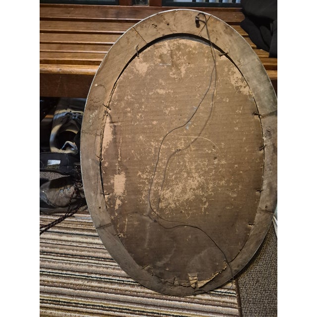 1900s artdeco oval mirror that has been hand crafted and in really decent shape for its age. It is a wonderful piece of...
