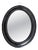 Early 20th Century Wall Mirror with Lacquered Black Oval Frame, 1940s For Sale