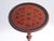 Antique Dutch Folk Art Round Hand-Painted Wood Hindeloopen Side Table For Sale - Image 3 of 7