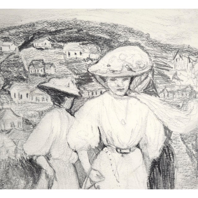 "Yesterday's Ladies" Figurative Drawing by Virginia J Hughins For Sale - Image 4 of 10